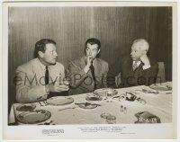 7h752 RAMROD candid 8x10.25 still 1947 Joel McCrea having lunch w/ Robert Taylor & Harry Sherman!