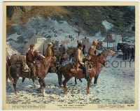 7h101 RIDE THE HIGH COUNTRY color 8x10 still #7 1962 far shot of Randolph Scott & others at camp!