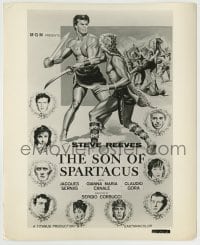 7h833 SLAVE 8.25x10 still 1963 Steve Reeves as the son of Spartacus, art used on the int'l one-sheet