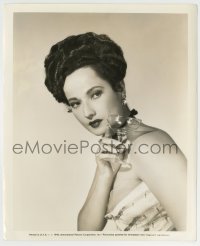 7h901 TEMPTATION 8.25x10 still 1946 close up of sexy Merle Oberon holding champagne glass!