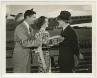 7h904 TEST PILOT 8x10 still 1938 Clark Gable, Myrna Loy & Spencer Tracy by plane at airport!