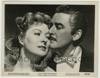 7h908 THAT FORSYTE WOMAN 8x10.25 still 1949 romantic close up of Errol Flynn & Greer Garson!