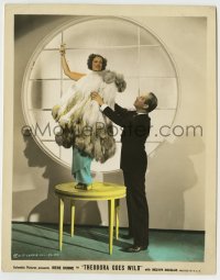 7h129 THEODORA GOES WILD color 8x10 still 1936 Melvyn Douglas positions Irene Dunne for a photo!