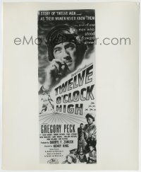 7h944 TWELVE O'CLOCK HIGH 8x10 still R1955 great image of Gregory Peck used on the insert!