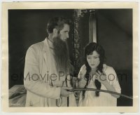 7h950 UNDER THE LASH 8x10 still 1921 Gloria Swanson scared of her creepy husband Russell Simpson!
