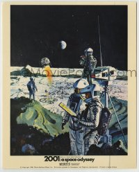 7h006 2001: A SPACE ODYSSEY Cinerama color English FOH LC 1968 McCall art of astronauts on moon!
