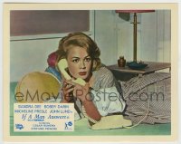 7h059 IF A MAN ANSWERS color English FOH LC 1962 great close up of Sandra Dee on bed with phone!