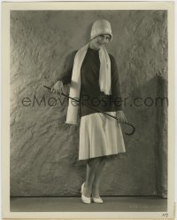 7h586 LOIS MORAN deluxe 8x10 still 1920s posing in a sports frock w/hat & cane by Max Mun Autrey!