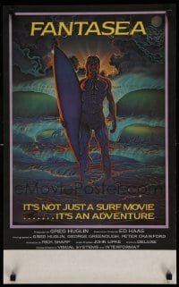7j032 FANTASEA Aust special poster 1979 cool Sharp artwork of surfer & ocean!