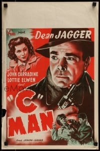 7j333 C-MAN Belgian 1950s Dean Jagger as customs agent, John Carradine, Lottie Elwen!