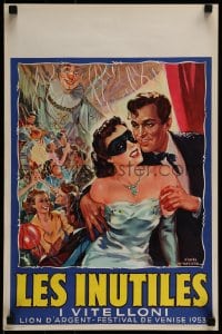 7j344 I VITELLONI Belgian 1953 Federico Fellini's The Young & The Passionate, wonderful art!