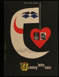 7j021 SMILES OF A SUMMER NIGHT Czech 12x16 1963 Ingmar Bergman, Ulla Jacobsson & Eva Dahlbeck!