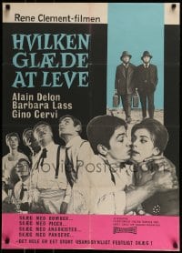 7j398 JOY OF LIVING Danish 1964 Rene Clement's Che Gioia Vivere, Alain Delon, Barbara Lass!