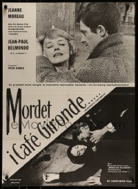 7j411 MODERATO CANTABILE Danish 1961 different images of Jeanne Moreau & Jean-Paul Belmondo!