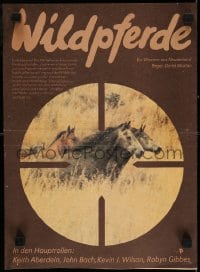 7j125 WILD HORSES East German 11x16 1983 cool image of the title equines