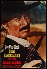 7j136 GRAND DUEL Finnish 1973 Lee Van Cleef, spaghetti western, great cowboy image!