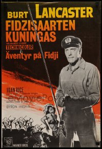 7j139 HIS MAJESTY O'KEEFE Finnish R1960s Burt Lancaster & sexy Joan Rice in Fiji!