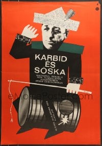 7j236 CARBIDE & SORREL Hungarian 23x33 1964 Karbid und Sauerampfer, wacky Kovacs artwork!