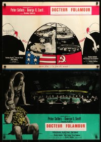 7j170 DR. STRANGELOVE set of 8 Italian 19x27 pbustas 1964 Stanley Kubrick classic, Peter Sellers!