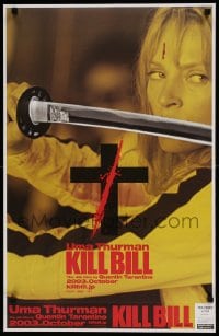 7j919 KILL BILL: VOL. 1 perforated Japanese 2003 Quentin Tarantino, Uma Thurman with katana!