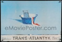 7j777 TRANS ATLANTYK stage play Polish 26x38 1988 wash basin in a blue field by Boleslaw Polnar!