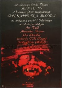 7j736 SON OF CAPTAIN BLOOD Polish 23x33 1965 completely different art of pirate by Freudenreich!