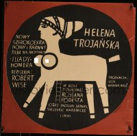 7j650 HELEN OF TROY Polish 21x21 1965 Rossana Podesta, cool Stachurski art of Trojan horse!