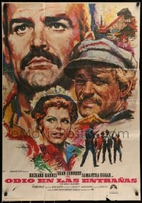 7j081 MOLLY MAGUIRES Spanish 1971 different Mac Gomez art of Sean Connery, Harris & Eggar!