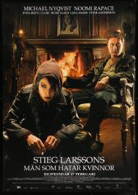 7j064 GIRL WITH THE DRAGON TATTOO advance DS Swedish 2009 Larsson, Noomi Rapace as Lisbeth Salander!