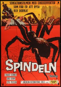 7j072 SPIDER Swedish 1958 Bert I. Gordon horror, it MUST eat YOU to live, different art!