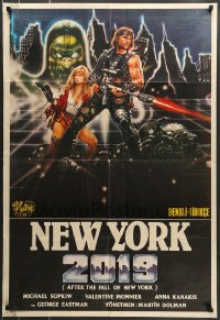 7j276 AFTER THE FALL OF NEW YORK Turkish 1984 post-apocalyptic NYC, cool Luis Dominguez action art!