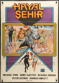 7j303 LOGAN'S RUN Turkish 1976 art of Michael York & Jenny Agutter running away by Charles Moll!