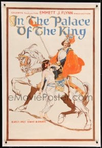 7k099 IN THE PALACE OF THE KING linen 1sh 1923 art of Blance Sweet looking up at Bosworth on horse!