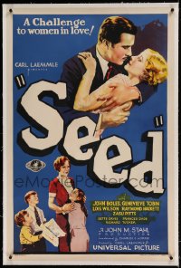 7k205 SEED linen 1sh 1931 directed by William Wellman, Bette Davis billed but not pictured!