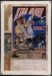 7k223 STAR WARS linen style D NSS style 1sh 1978 George Lucas, circus poster art by Struzan & White!