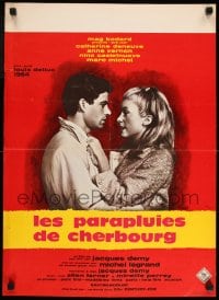 7m264 UMBRELLAS OF CHERBOURG 18x25 Belgian 1964 Catherine Deneuve, Castelnuovo, different & rare!