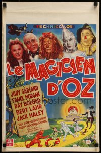 7m266 WIZARD OF OZ Belgian 1946 great different colorful montage art of all the top cast, rare!