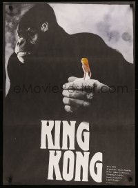 7m277 KING KONG Czech 23x32 1989 different Vlach art of BIG Ape holding tiny Jessica Lange!