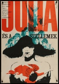 7m299 JULIET OF THE SPIRITS Hungarian 16x22 1967 Fellini, different Sandor Ernyei art, rare!