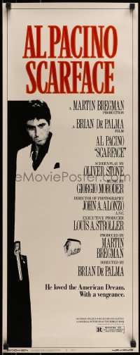 7m198 SCARFACE insert 1983 Al Pacino as Tony Montana, directed by Brian De Palma, Oliver Stone