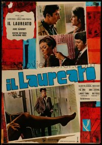 7m283 GRADUATE Italian 19x26 pbusta 1968 classic images of Dustin Hoffman & Anne Bancroft!