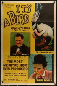 7m107 IT'S A BIRD 1sh 1930 Charley Bowers story of metal-eating bird, stop motion animation, rare!