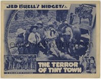 7m087 TERROR OF TINY TOWN LC 1938 c/u of Jed Buell's Midgets as cowboys with guns drawn, rare!
