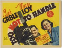 7m091 TOO HOT TO HANDLE TC 1938 newsreel photographer Clark Gable & Myrna Loy by camera, very rare