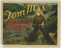7m092 TUMBLING RIVER TC 1927 great image of Tom Mix with gun drawn, The Old West in all its glory!