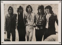 7p278 ROLLING STONES linen 28x40 commercial poster 1972 great portrait of the legendary rock band!