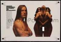 7p136 JOE DALLESANDRO linen German 12x19 magazine spread 1968 the Andy Warhol star naked w/2 girls!