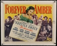 7p109 FOREVER AMBER linen 1/2sh 1947 sexy Linda Darnell, Cornel Wilde, directed by Otto Preminger!