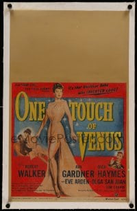 7p102 ONE TOUCH OF VENUS linen WC 1948 Ava Gardner is the Blushless Babe who invented love, rare!