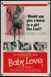 7r057 BABY LOVE 1sh 1969 would you give a home to a girl like Luci, a BAD girl!